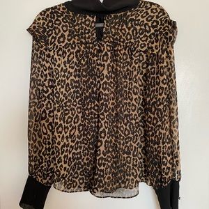 Rachael Ray tiger print blouse. Size 10. Perfect condition.